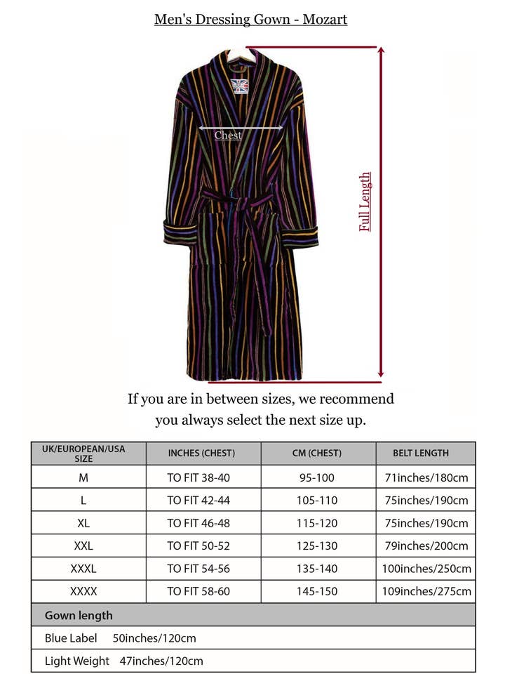 Bown Of London - Wholesale Robe - Men's - Men's Dressing Gown - Mozart (3XL, 4XL)6