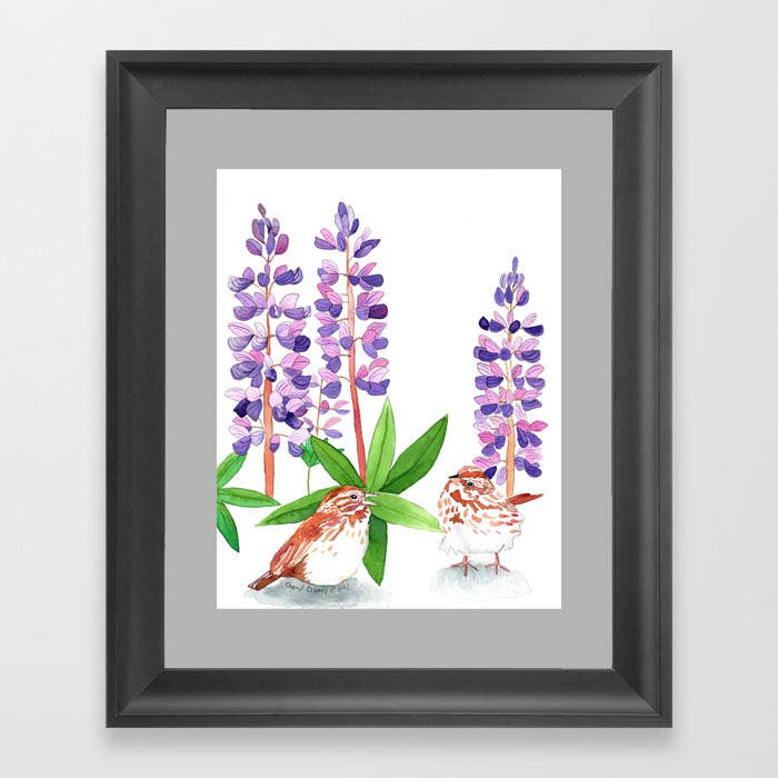 1333. Mus in de lupine print voor wholesale door Dancing Raven Designs