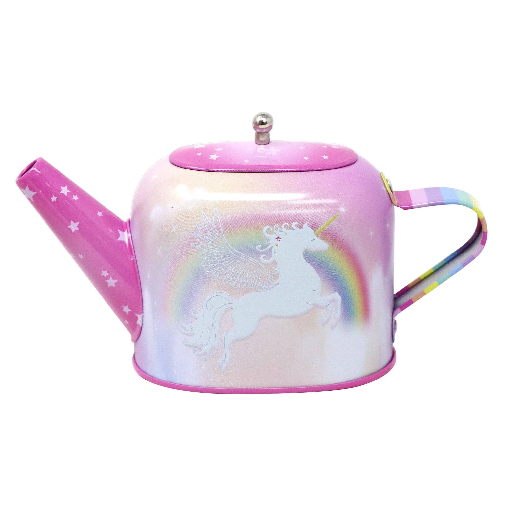 Pink Poppy USA - Wholesale Toy Feeding Set - Kids - Unicorn Dreamer 9 Piece Tin Tea Set in Carry Case8
