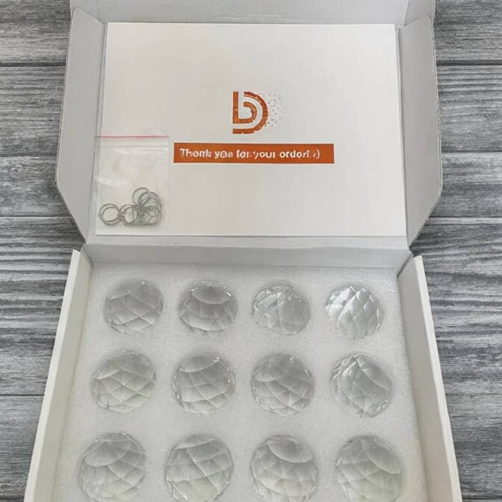 Decor N Beyond – wholesale Ornament – Box of 12 1.6" (40mm) Faceted Round Crystal Ball