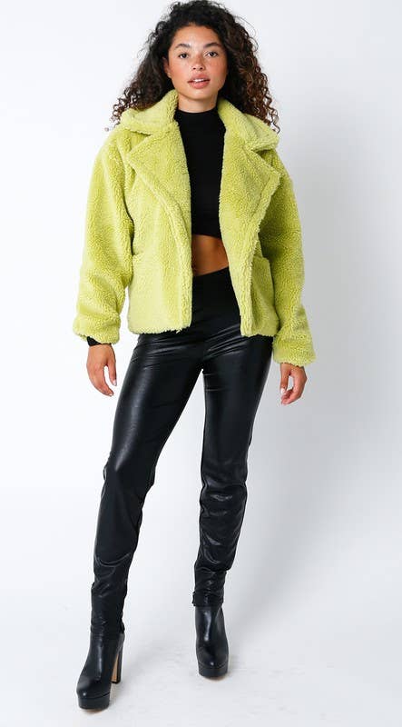 Olivaceous - Wholesale Jacket - Women's - Gabby Plush Jacket2