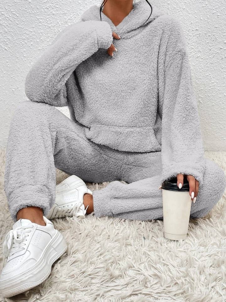 safistyle - Wholesale Lounge Set - Women's - Hooded Long Sleeve Casual Pants Loungewear Set4