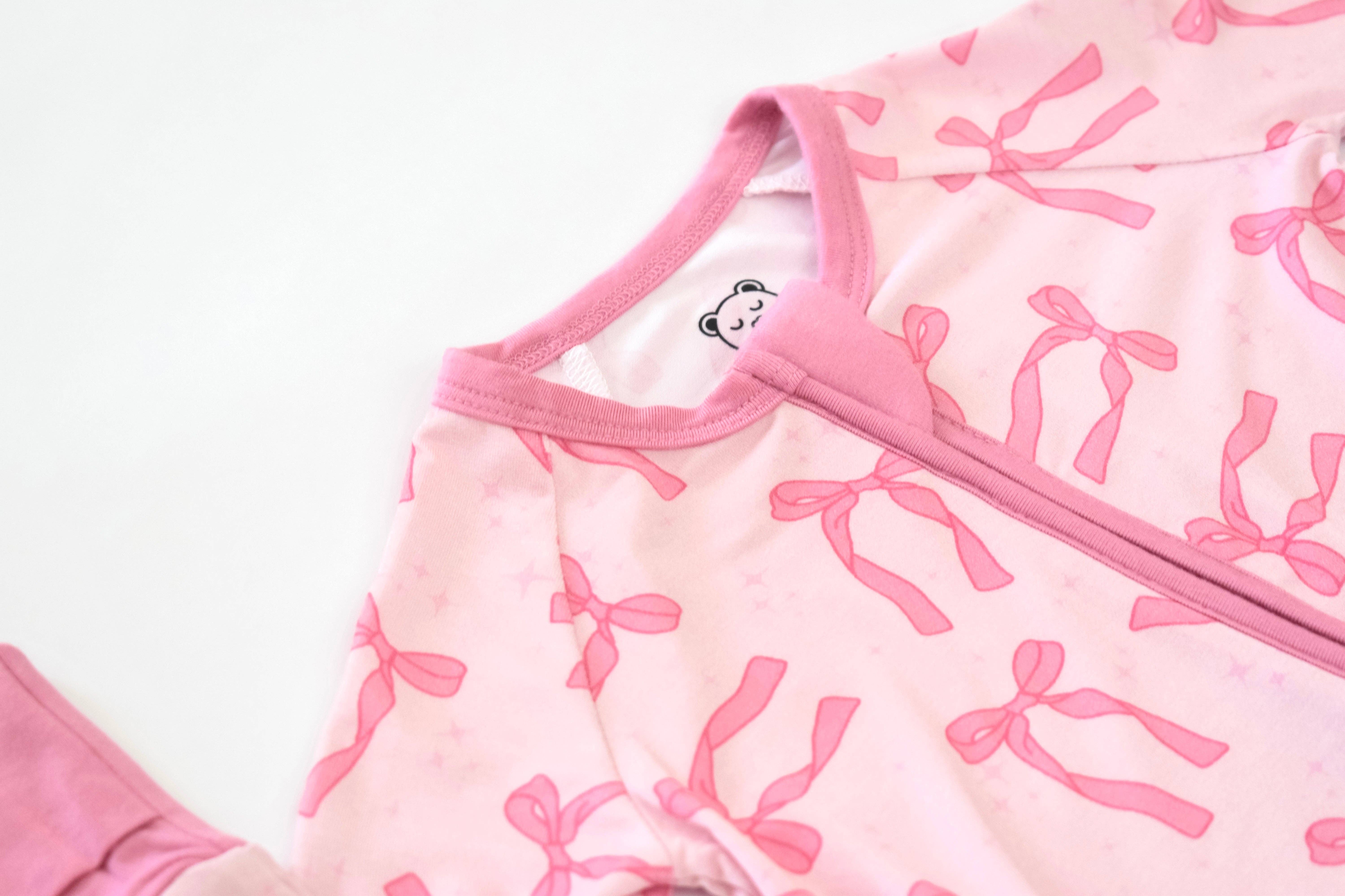 Simply Snugs - Wholesale Sleepsuit - Baby - Pretty in Bows Convertible Zippy Pajama1