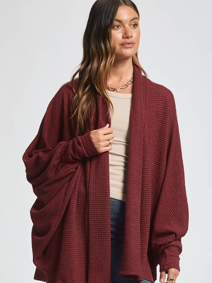 Crochet Knit Cardigan Batwing Sleeve for wholesale by Dear Scarlett