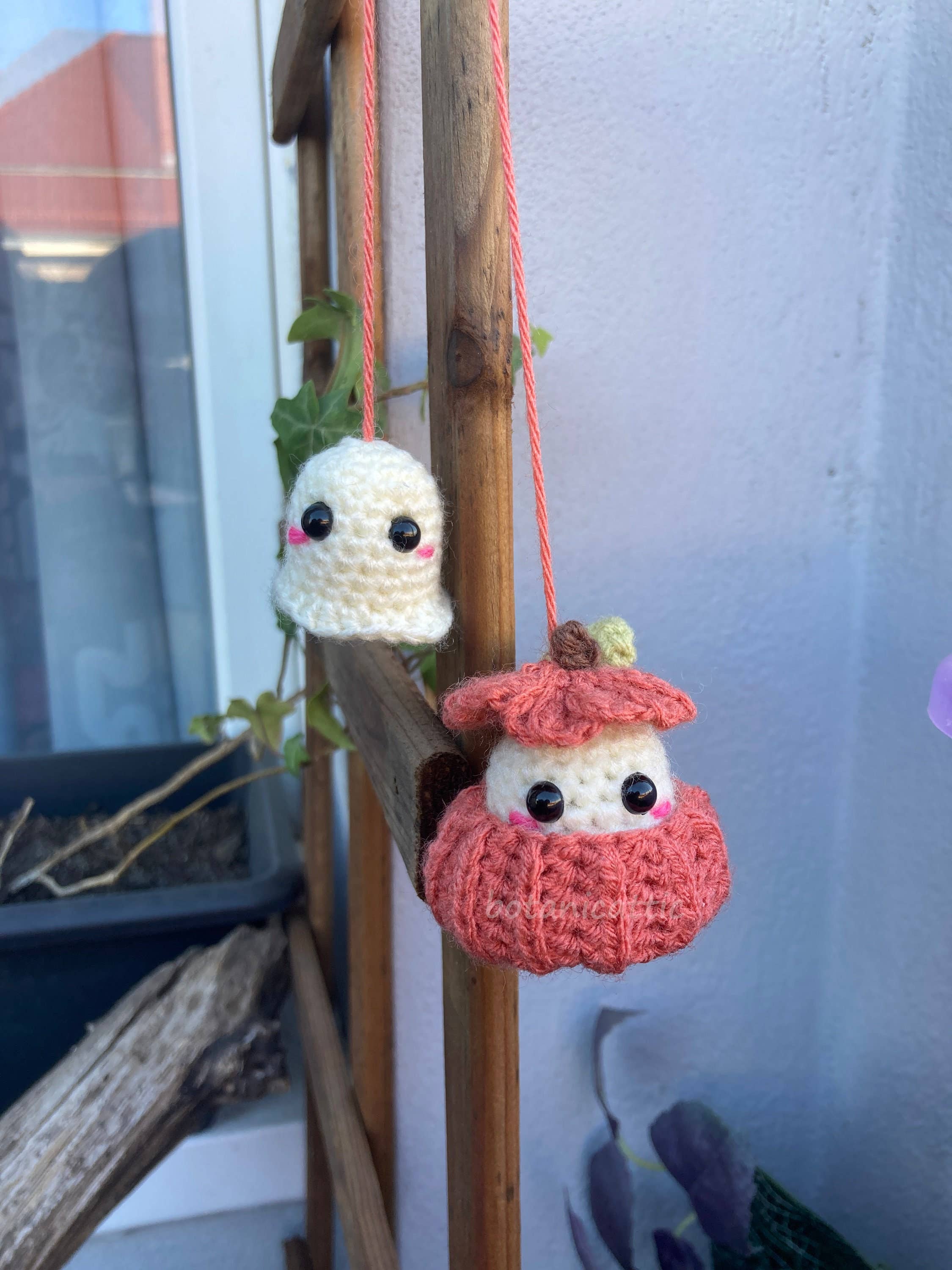 Anh2 LTD – Großhandel Tischdeko – Gruselige Halloween-Autohängedeko häkeln, Kürbis, Geist häkeln1