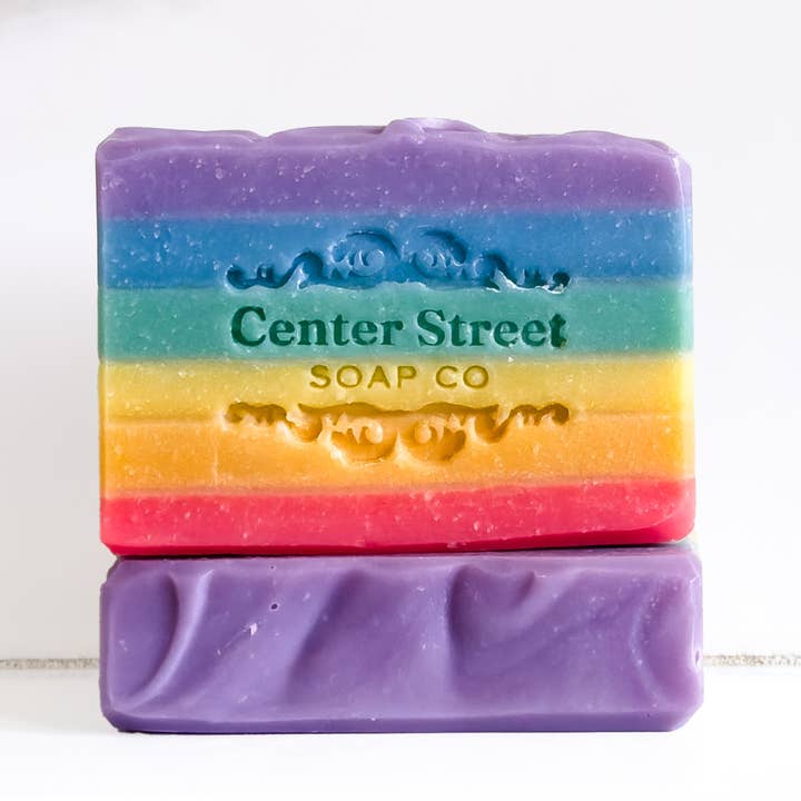 Love Rainbow Pride Handmade Bar Soap - 4oz for wholesale by Center Street Soap Co