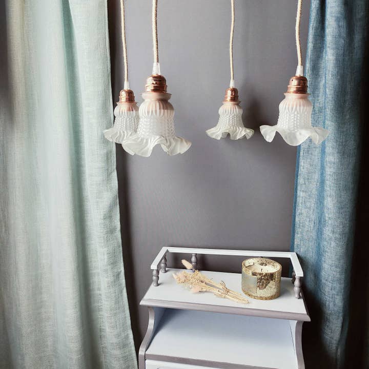 Le Siècle des Lumières - Vendita all'ingrosso Lampadario/lampada a sospensione - Lampada a sospensione Tulipano in vetro con 4 punti luce6