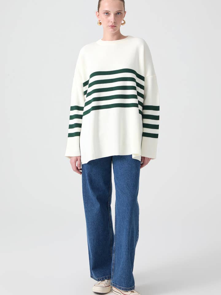 GESTREIFTE STRICKTUNIKA für den Großhandel von Touché Privé EU