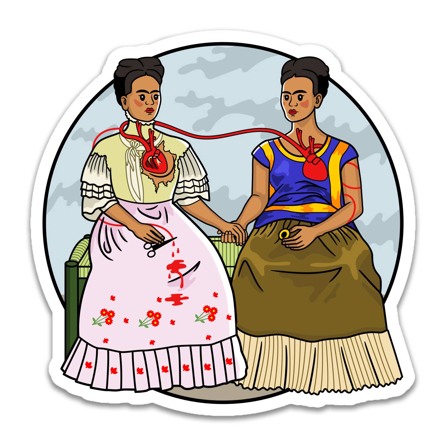 Today is Art Day - Wholesale Sticker - Sticker - Two Fridas - Frida Kahlo1