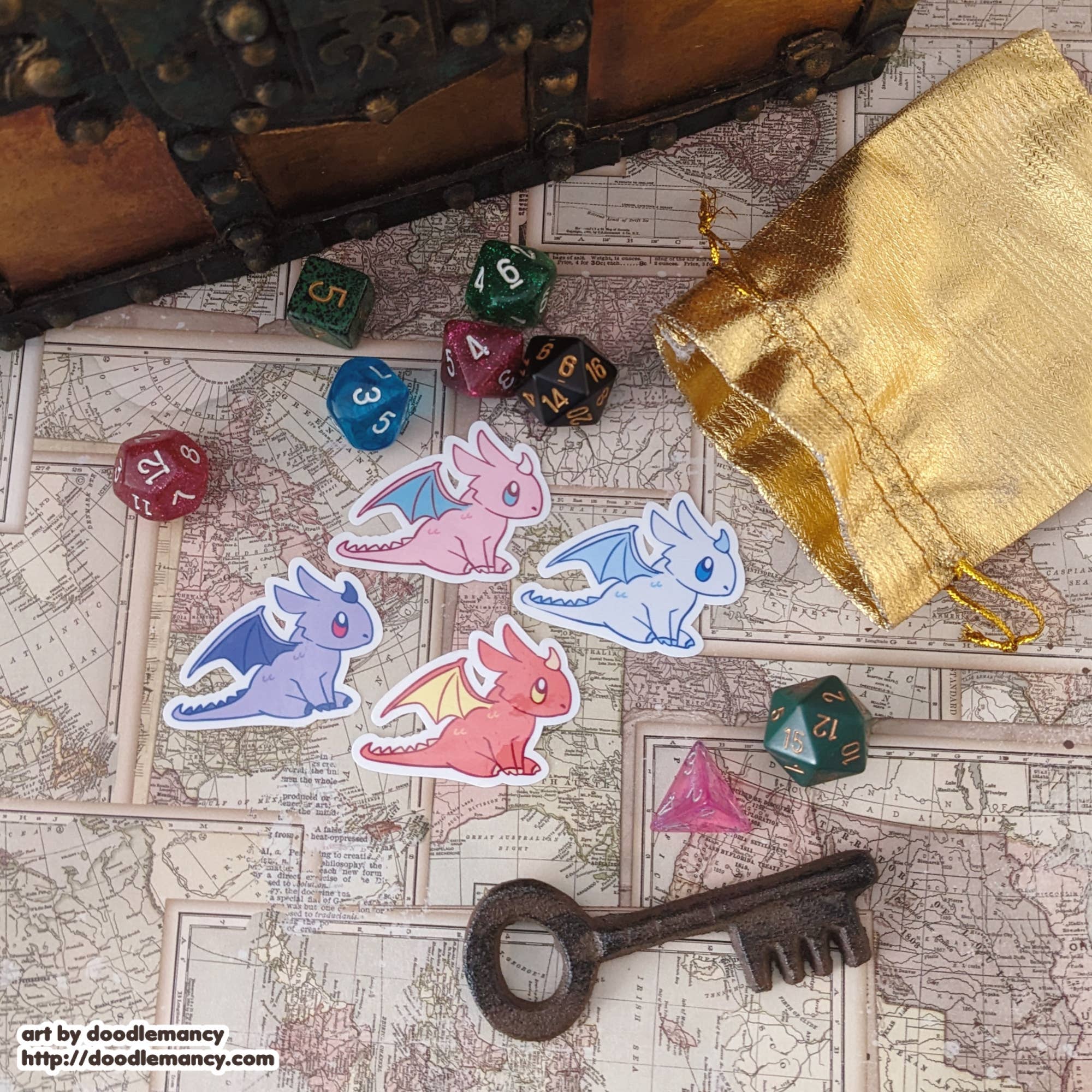 doodlemancy - Wholesale Sticker - Chibi Dragon Stickers