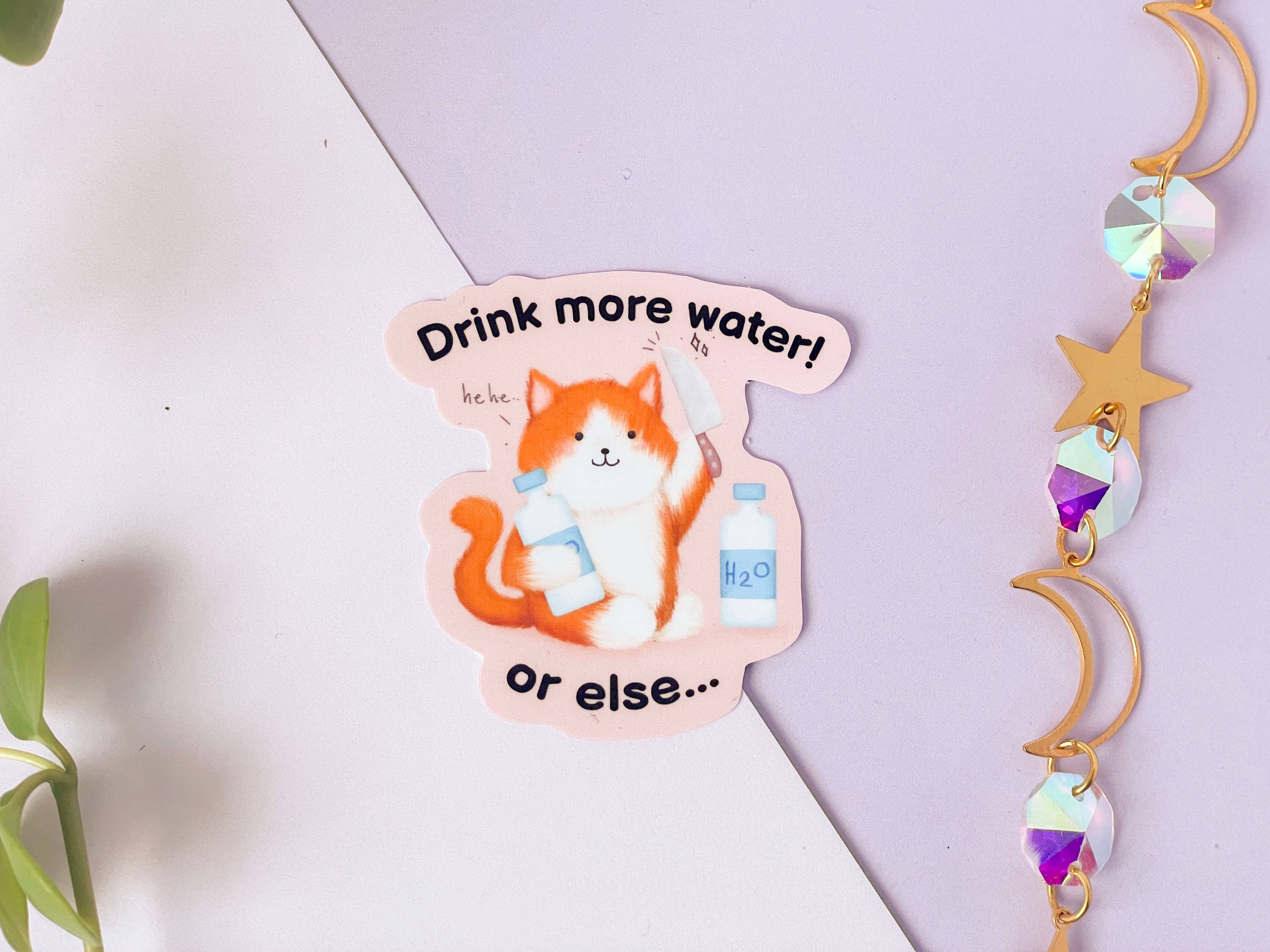 Jino's Art - Wholesale Sticker - Drink more water! Sticker | Reminder to Stay hydrated1