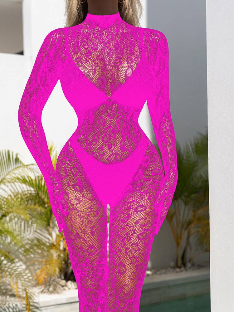Sweetkama – Bodysuit interior - Mulher por atacado – Bodystocking Feminino Transparente Estilo Leopardo Slim Fit10