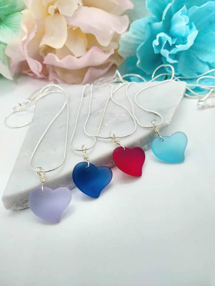 Heart Necklace for Mother's Day with I Love You Mom Pendant for wholesale by Bad Apple Designs