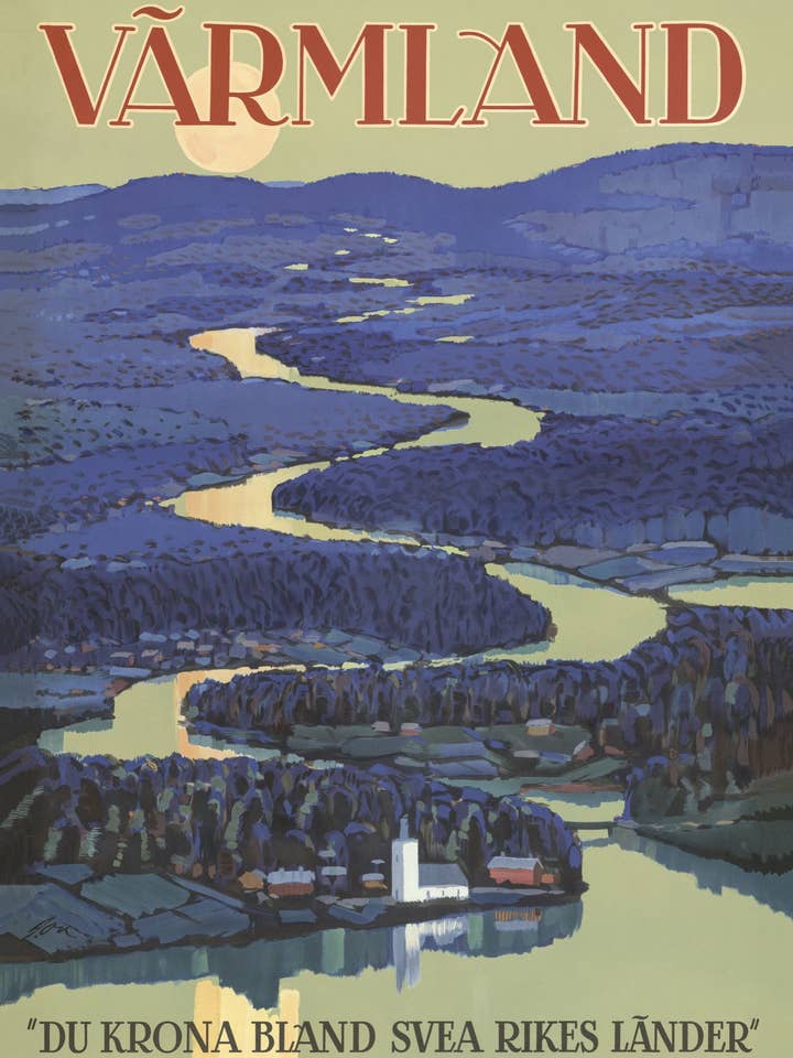 Värmland, plakat 50x70 for engroshandel hos Come to Finland