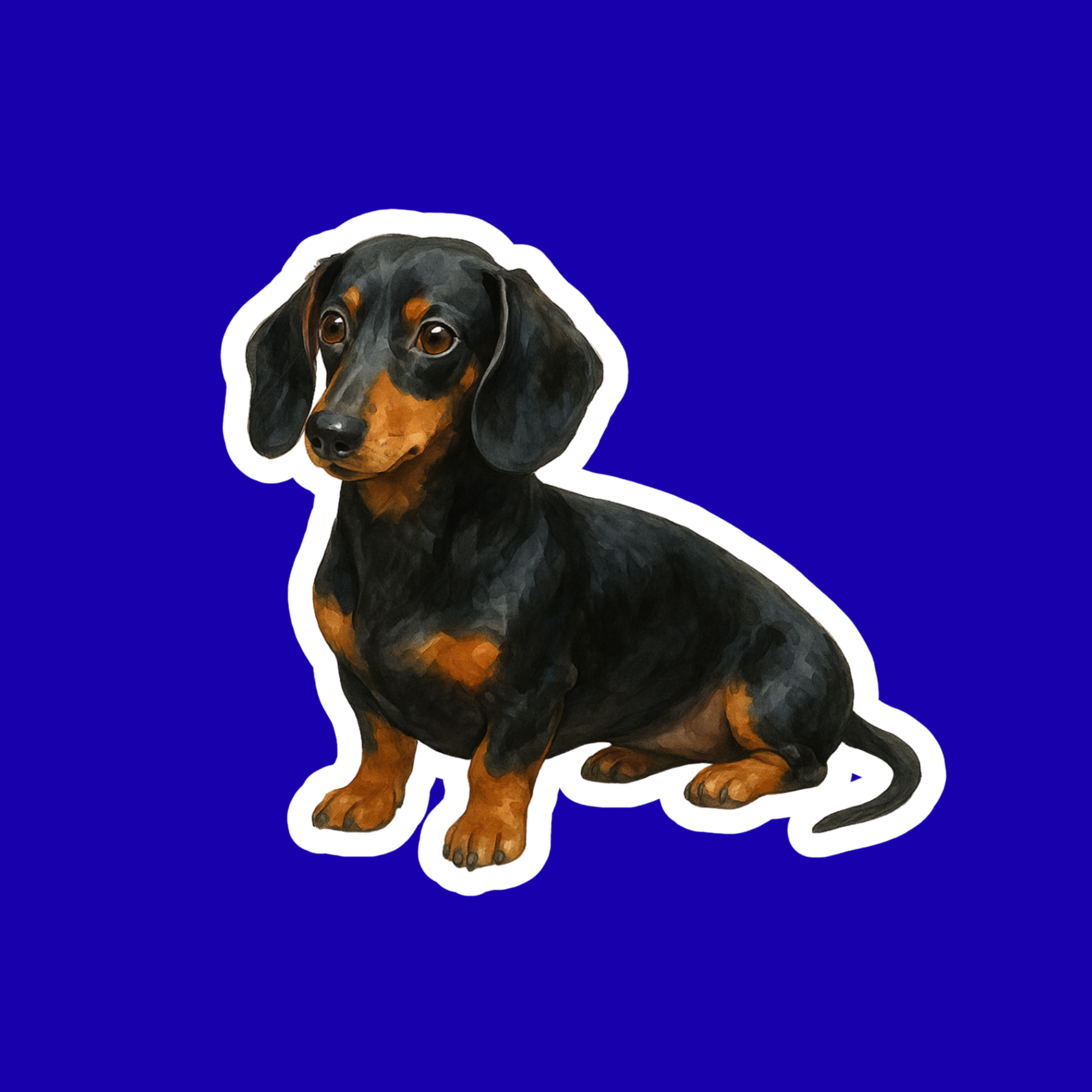 Designs by Mysh - Vente Autocollant - Autocollant Chien Teckel | Autocollant Vinyle Découpé Chien Saucisse Mignon | Autocollant Imperméable pour Ordinateur Portable, Bouteille d'Eau, Journal – Variations de Couleurs Multiples1