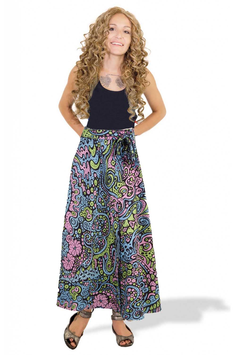 Sunshine Joy – wholesale Skirt – Women’s – Wrap Skirt With Zip Pocket Liquid E1