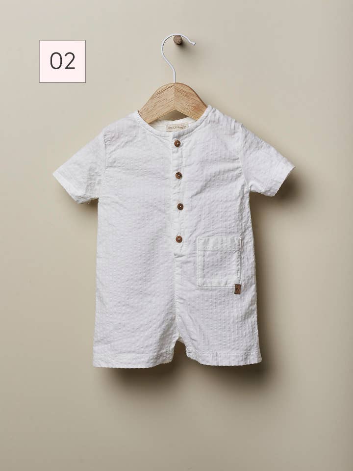 Kort jumpsuit i bomuld | VENLIG STEMNING for engroshandel hos Wedoble: sustainable children's fashion