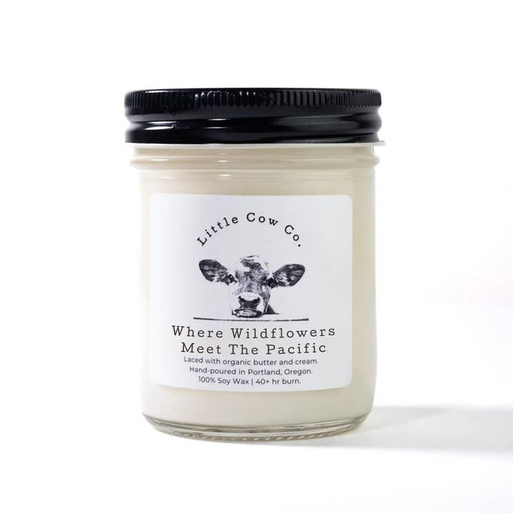 Little Cow Co - Wholesale Jar/Filled Candle - Where Wildflowers Meet the Pacific - Jar