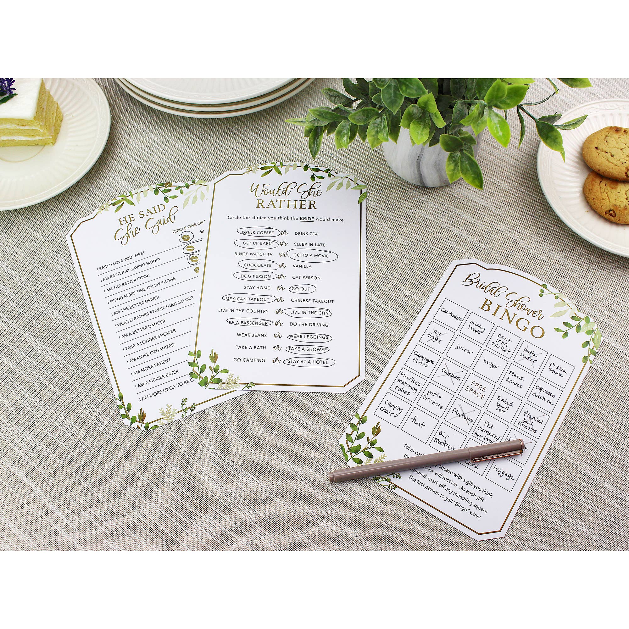 Lillian Rose - Wholesale Card Game - Lillian Rose Set of 3 Bridal Shower Games3