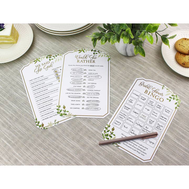 Lillian Rose - Wholesale Card Game - Lillian Rose Set of 3 Bridal Shower Games3