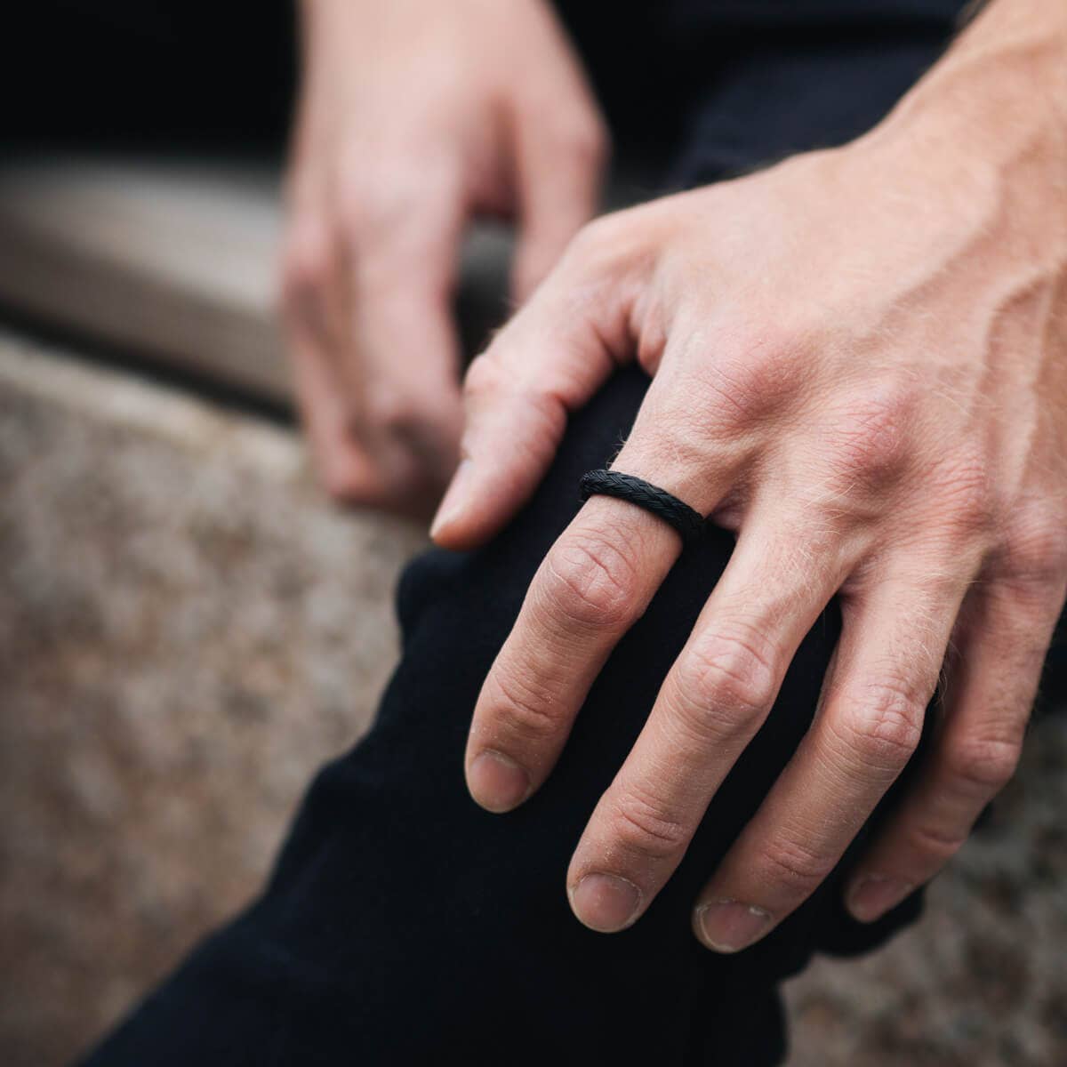 BRACENET - Wholesale Band/Stacked Ring - Ring Black Sea from fishing net5