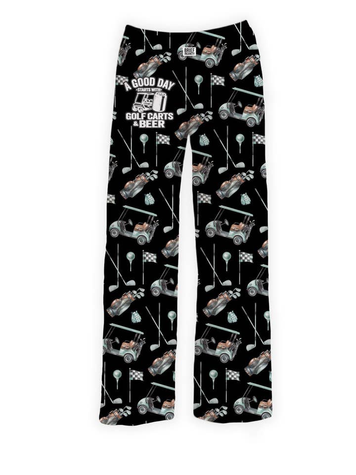 BRIEF INSANITY - Wholesale Sleepwear Bottom - Unisex - Golf Carts & Beer Pajama Lounge Pants