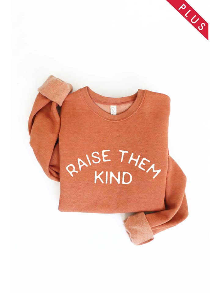 OAT COLLECTIVE - Wholesale Graphic Sweatshirt - Women's - RAISE THEM KIND Plus Graphic Sweatshirt11