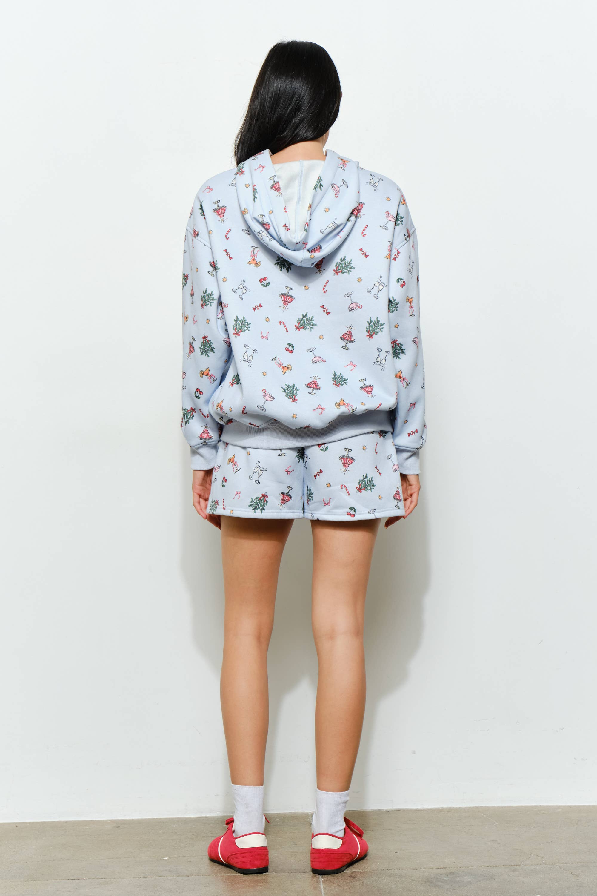 Pretty Garbage - Wholesale Lounge Shorts - Women's - RENNA SWEAT SHORTS - Festive, Holiday, Lounge1