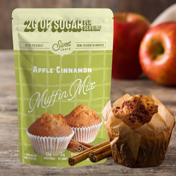 Apple Cinnamon Easy Bake Mix -  Keto, All-Natural, No-Sugar for wholesale by Sweet Logic