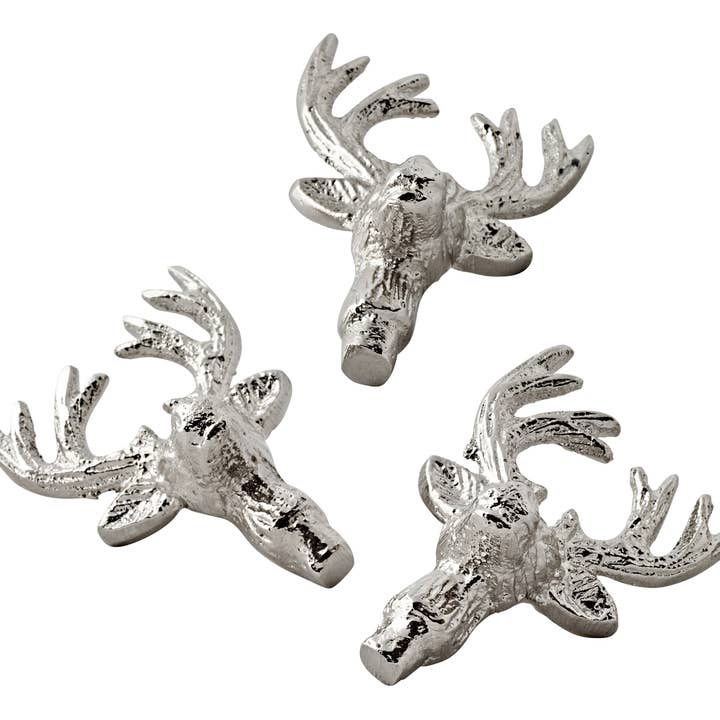 3-piece Set Candle Pins Candle Plugs Elch, Aluminum, H 6 cm for wholesale by EDZARD