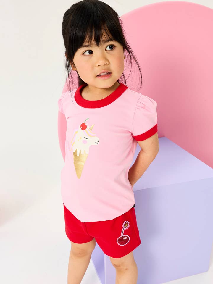 Washed Red CHERRY BOMB! TERRY SHORT for wholesale on Faire1