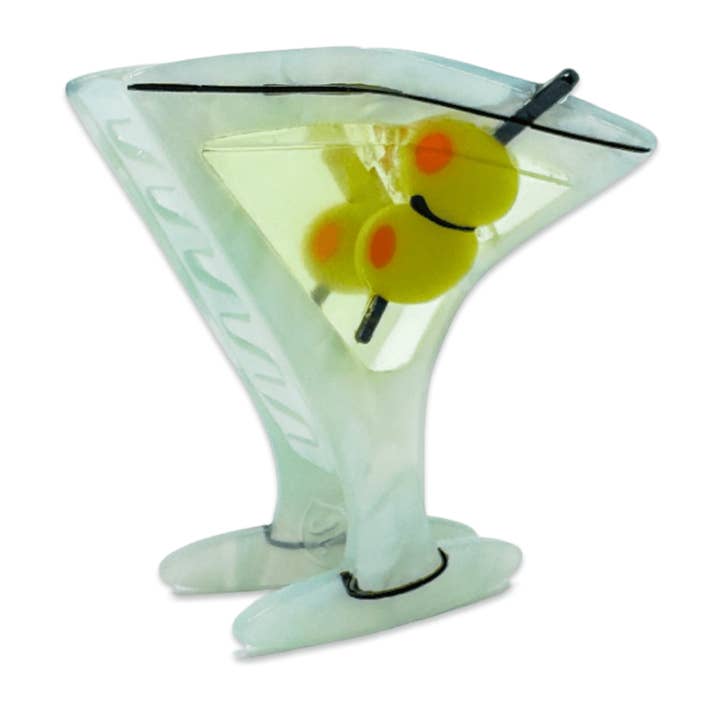 Midi Martini Hair Claw Clip for wholesale by Jenny Lemons