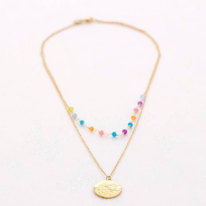 Colar Duplo Aço por atacado de Sonata