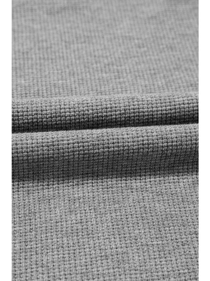 PRETTY BASH - Wholesale Knit Top - Women's - Waffle knit Bishop Sleeve Side Split Top6