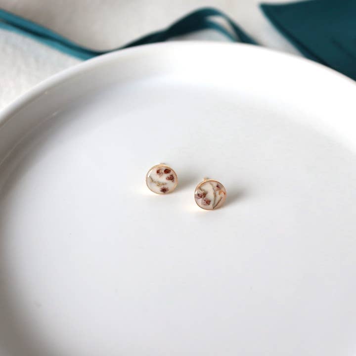 Wild Blue Yonder - Wholesale Stud/Post Earrings - Studs on Sterling Silver/14k Gold-filled Cups & Posts (8mm)2