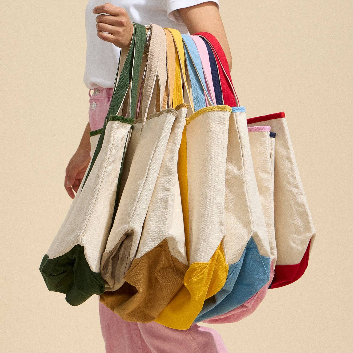 Frem – wholesale Tote bag – Women's – Ecofriendly Cotton Canvas Carry Tote with Charm Holder27