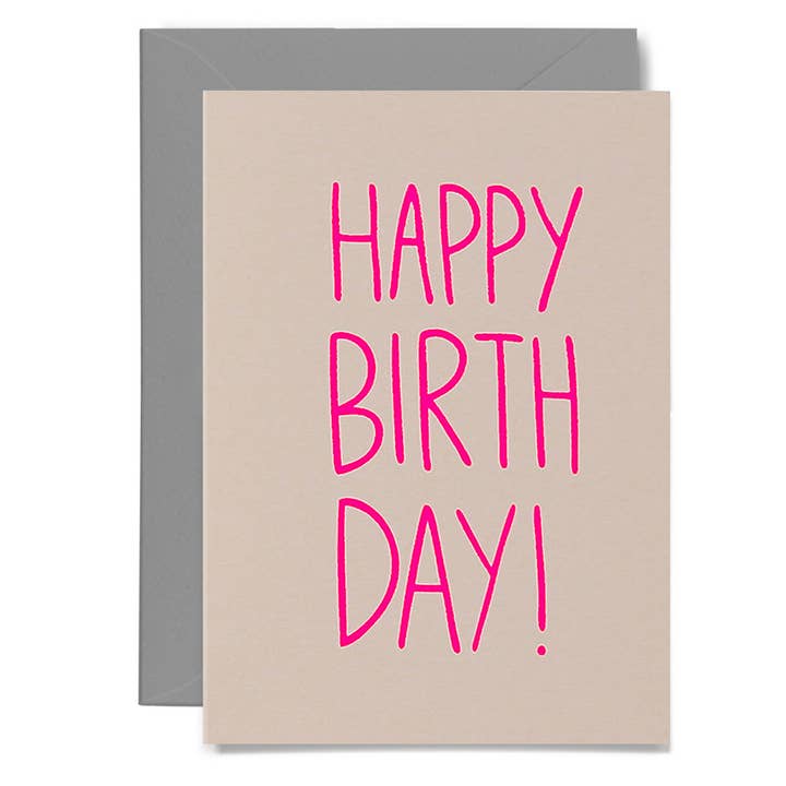 SLIM HAPPY BIRTHDAY - various colours for wholesale by Me & Amber