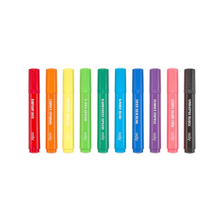 OOLY - Wholesale Markers - Kids & Baby - Big Bright Brush Markers - set of 10