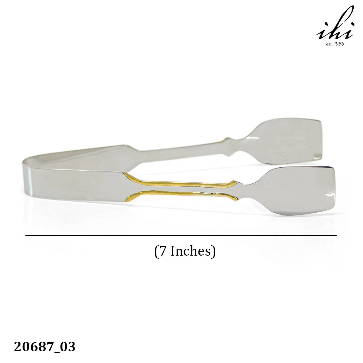 India Handicrafts Inc - Wholesale Kitchen Tong - Brass Ice Tong, Assorted 23