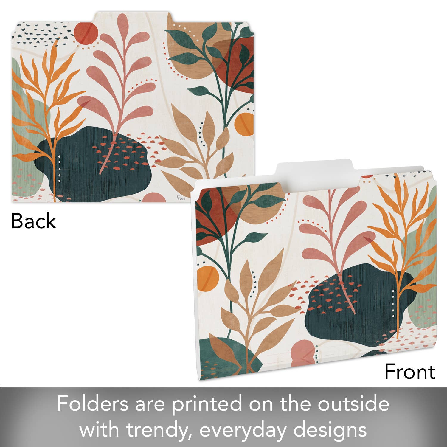 Conimar Promotions - Wholesale Folders - "Abstract Bloom" Single Decorative Reusable File Folders 1