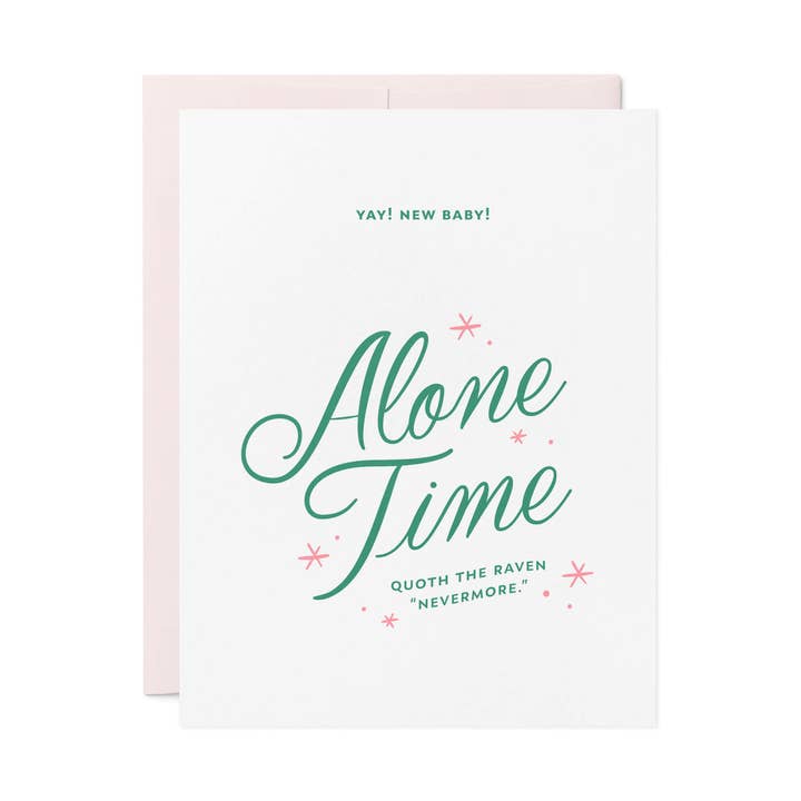 Nevermore Letterpress Baby Card for wholesale by Friendly Fire Paper