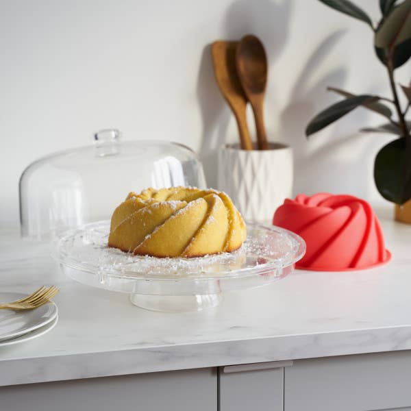 Twine - Wholesale Cake Stand - Multi-Functional Acrylic Serving Platter w/ Bundt Cake Mold