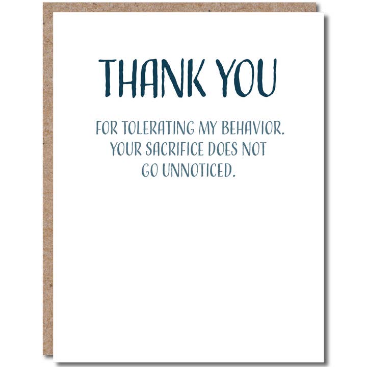 Thank You Card • Funny Thank You Cards • TY001 for wholesale by Modern Wit