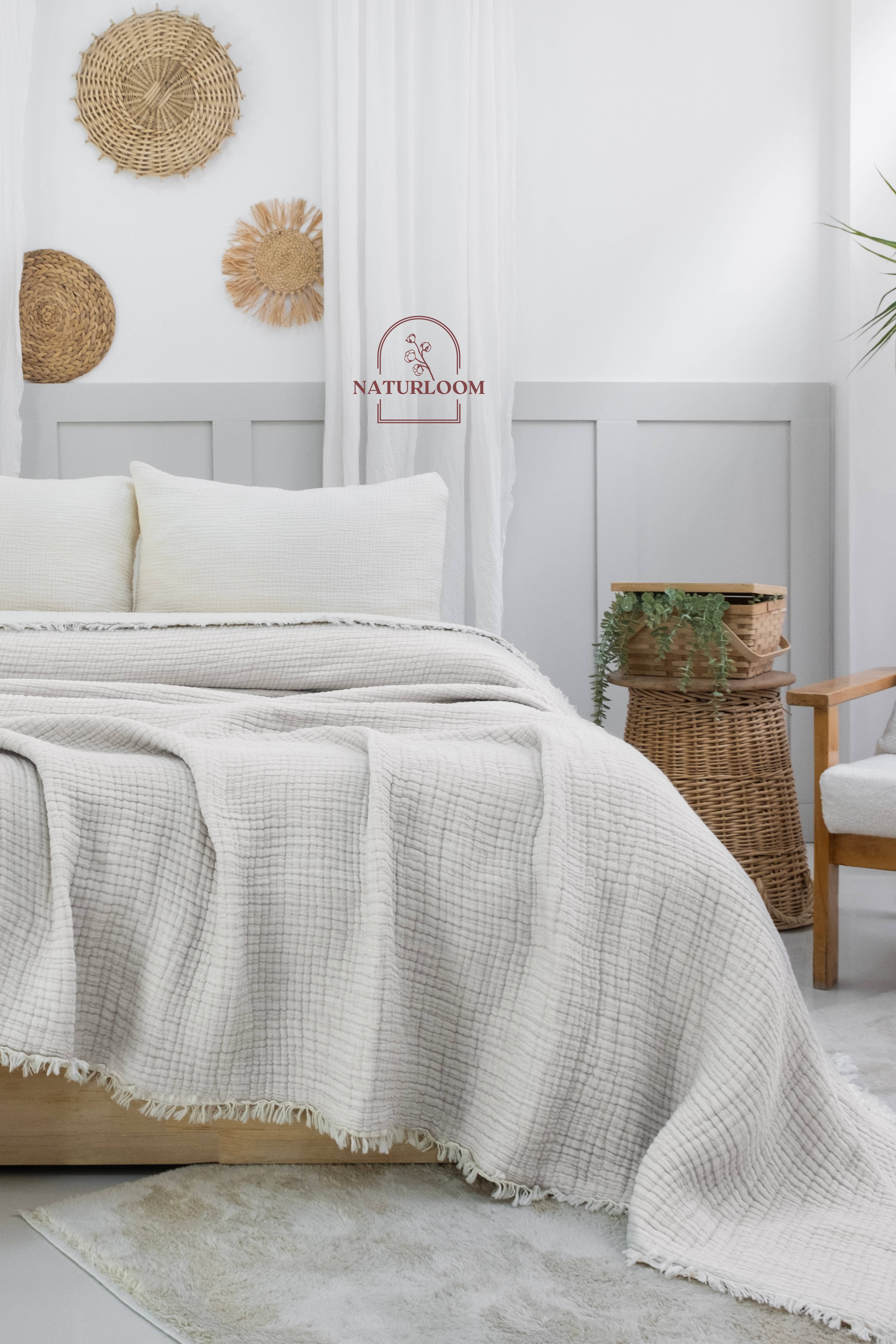 Naturloom - Wholesale Quilt - 8 Layer Organic Muslin Quilt GOTS Certified Breathable8