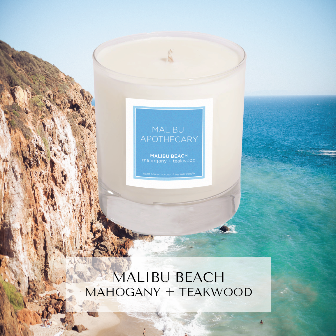 Malibu Apothecary - Wholesale Jar/Filled Candle - Clear Gloss x Blue Candle0