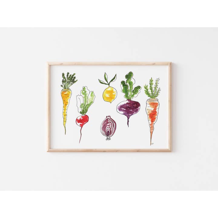 Veggies Kitchen Wall Art for wholesale by Brown Budapest