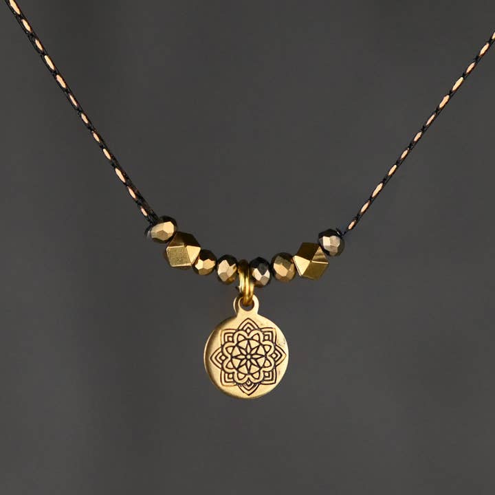 Delicate Beaded Mandala Necklace for wholesale by KBD Studio