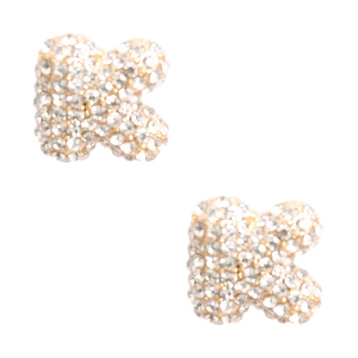 Letter K Rhinestone Studs for wholesale by PinktownUSA