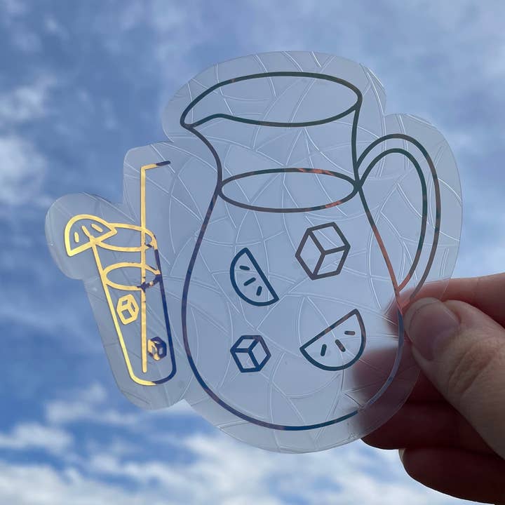 Lemonade Sun Catcher Sticker Decal for wholesale by LaRynn Sticker Co.