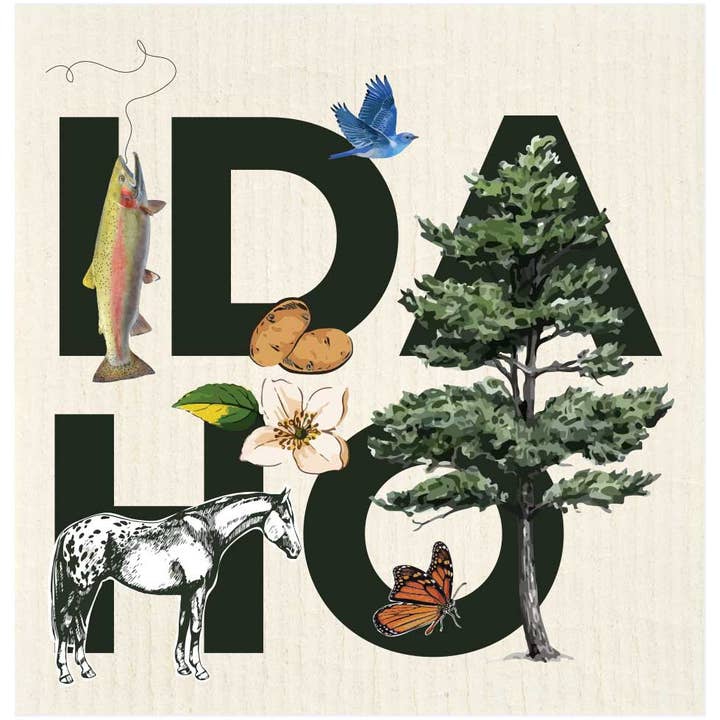 Idaho Peek-A-Boo Schwedischer Geschirrtuch für den Großhandel von Potluck Press